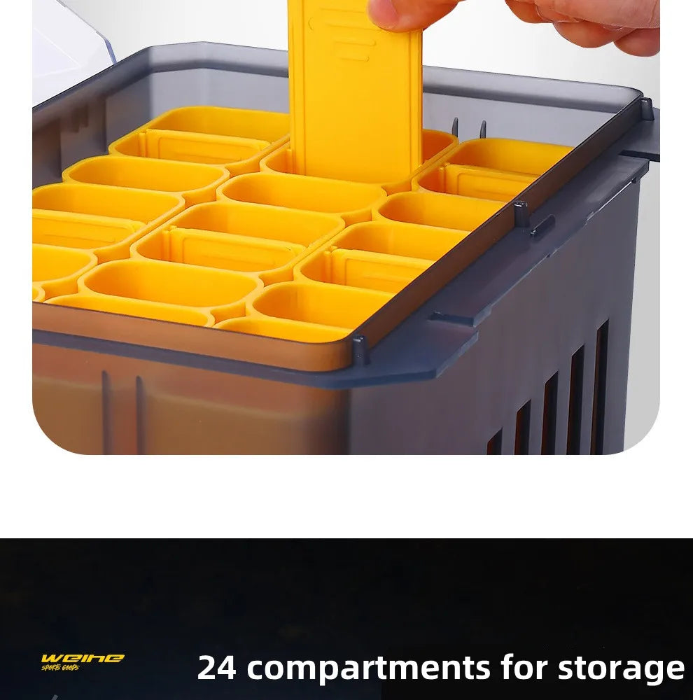 Fishing Tackle Box – Squid Jig & Metal Cast Jig Organizer | Spoon, Minnow & Hard Bait Storage | Plastic Container for Sea Fishing Tools - Cast And Catch