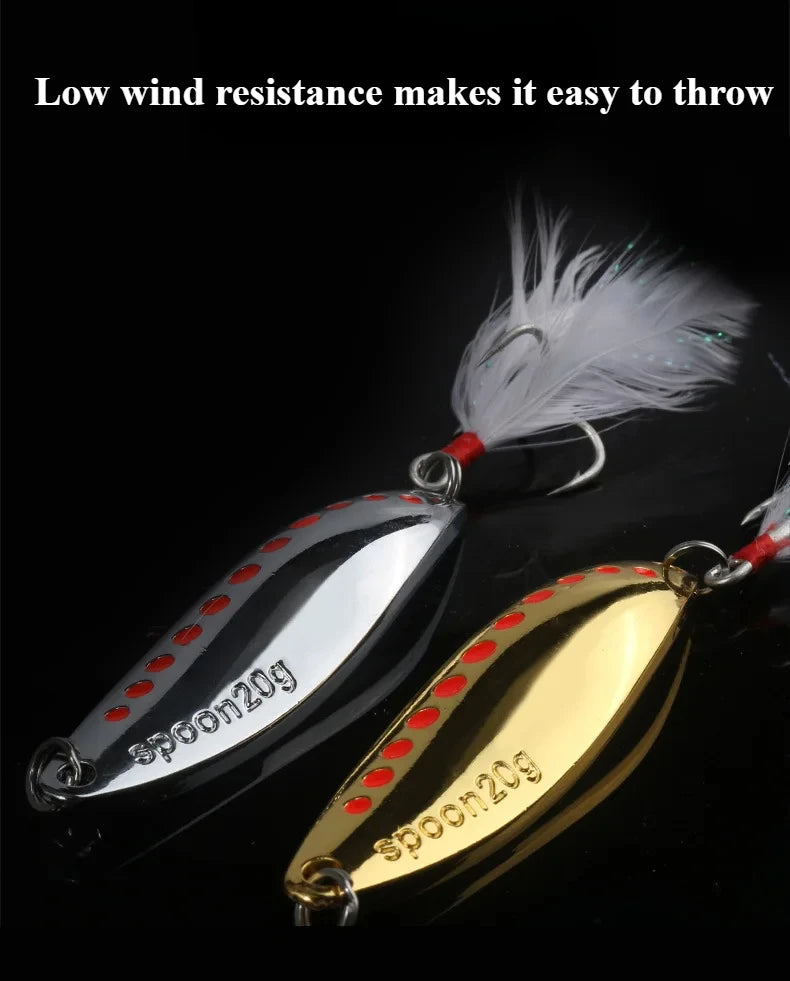 Metal VIB Leech Spinner Lures – 5–30g | Spoon Bait | Artificial | Bass, Pike & Perch Fishing Tackle - Cast And Catch