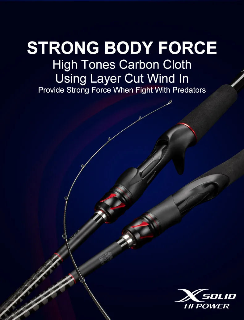 OBSESSION Casting/Spinning Rod – 1.98–2.13m | 2 Sections | M/ML | Fuji Guides | High-Sensitivity Crossed Carbon Cloth - Cast And Catch