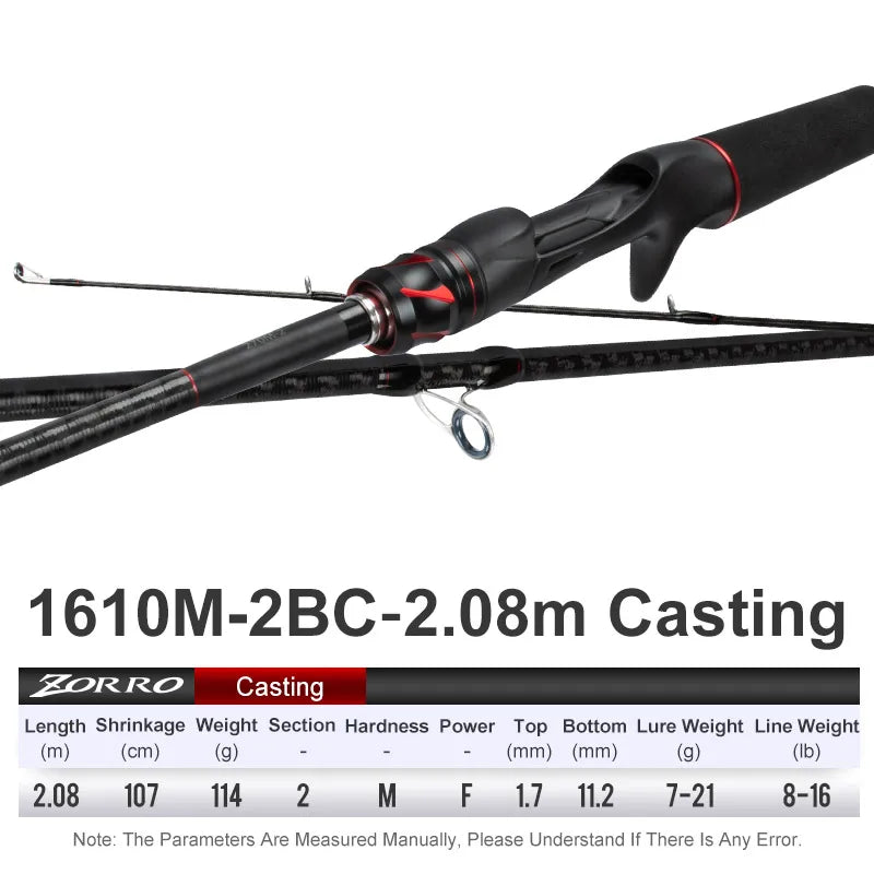 OBSESSION Casting/Spinning Rod – 1.98–2.13m | 2 Sections | M/ML | Fuji Guides | High-Sensitivity Crossed Carbon Cloth - Cast And Catch
