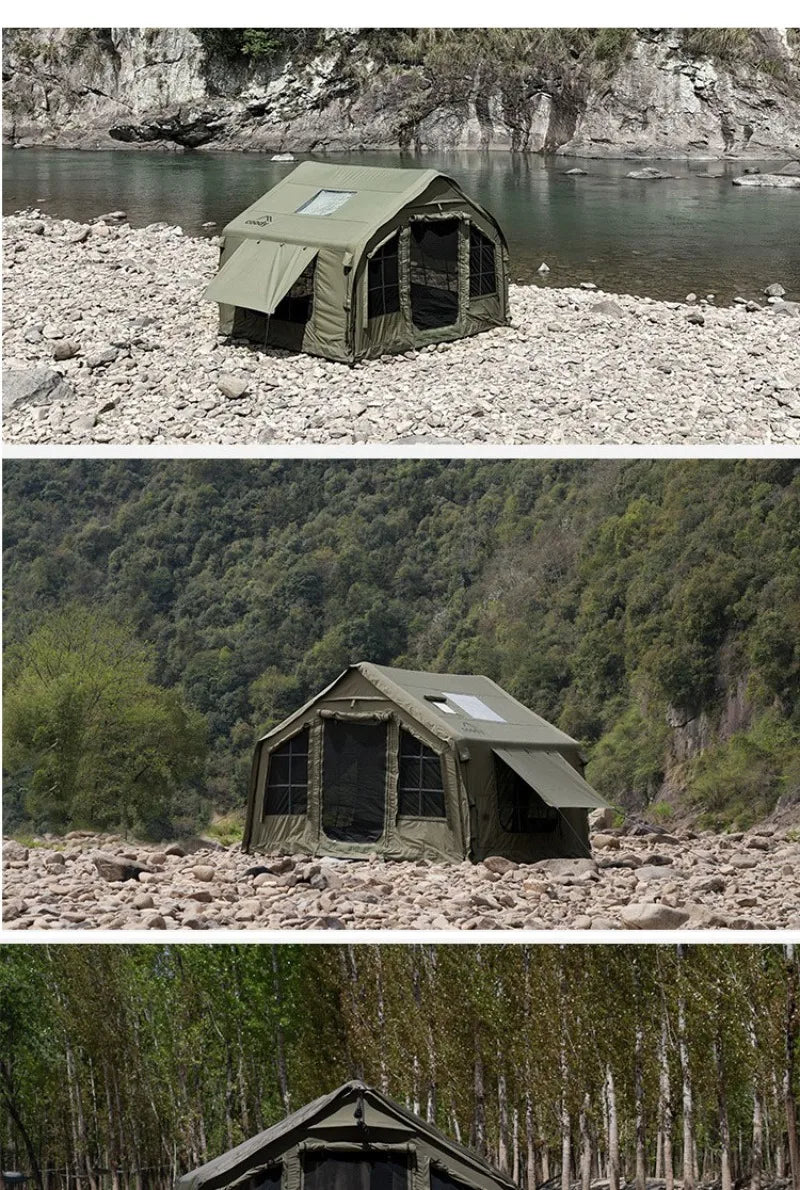 8㎡ Fully Automatic Inflatable Camping Tent – Outdoor Use | Sun Protection, Rainproof & Portable | Ventilated & Bright Interior - Cast And Catch