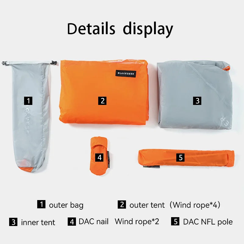 BLACKDEER Nova Camping Tent – 1 Person Ultralight | Nylon Silicone-Coated Waterproof | DAC Pole | Hiking & Backpacking | 1.08kg - Cast And Catch