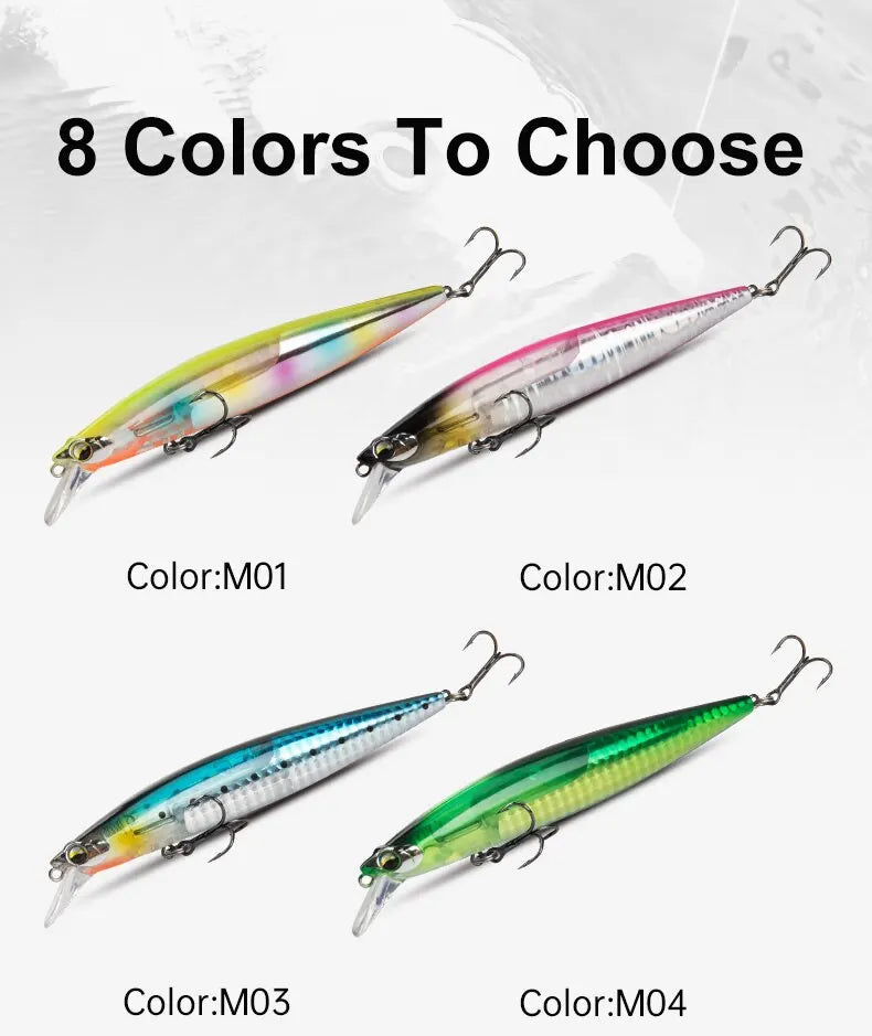 Floating Sea Bass Minnow Lure – 130mm, 20g | Flash Blade | Hard Lure | Good Action | Pike & Bass Tackle - Cast And Catch