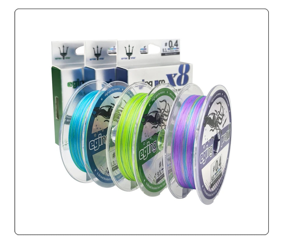 150m X8 Braided PE Fishing Line – Shrimp/Egi | Cuttlefish, Squid & Octopus Bait | Multifilament Sea Tackle - Cast And Catch