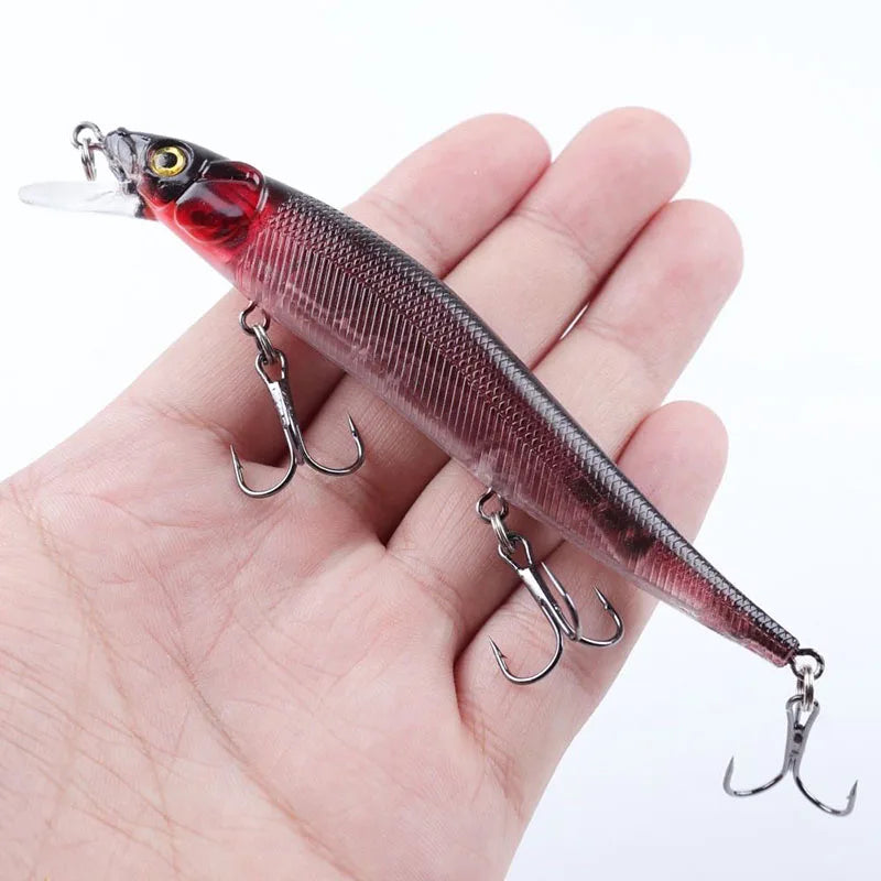 Fishing Lure – 11.5cm, 14g | Artificial Bionic Swing Hard Bait | 3D Eyes & Hooks | Carp, Bass & Pike | 5/10pcs - Cast And Catch
