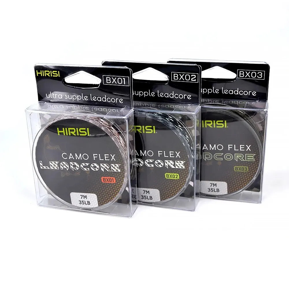 35lb Leadcore Carp Fishing Line – 7m | 3-Color Braided | For Hair Rigs & Carp Tackle - Cast And Catch