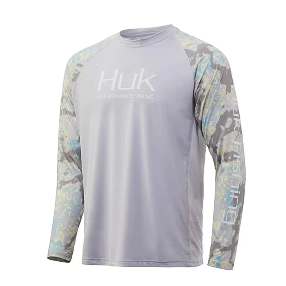 HUK Long Sleeve Fishing Shirt – UV Protection UPF50 | Men’s Outdoor Summer Jersey | Breathable Performance Fishing Clothing - Cast And Catch