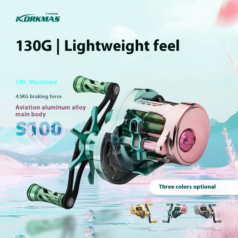 Korkmas Drum S100 – All-Metal Micro/Universal Reel | Long-Distance Casting | For Siniperca/Chuatsi - Cast And Catch