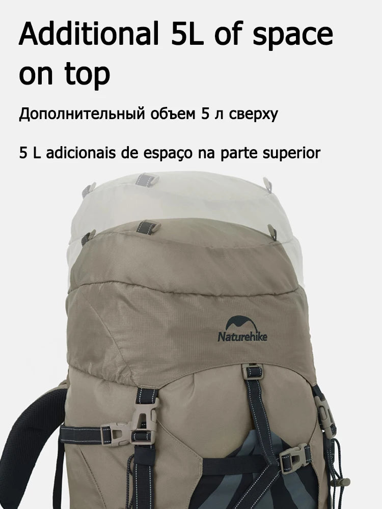 Naturehike Mountain Backpack – 70L | Men’s Waterproof Outdoor Hiking & Climbing Bag | Large Capacity Travel Shoulder Bag - Cast And Catch