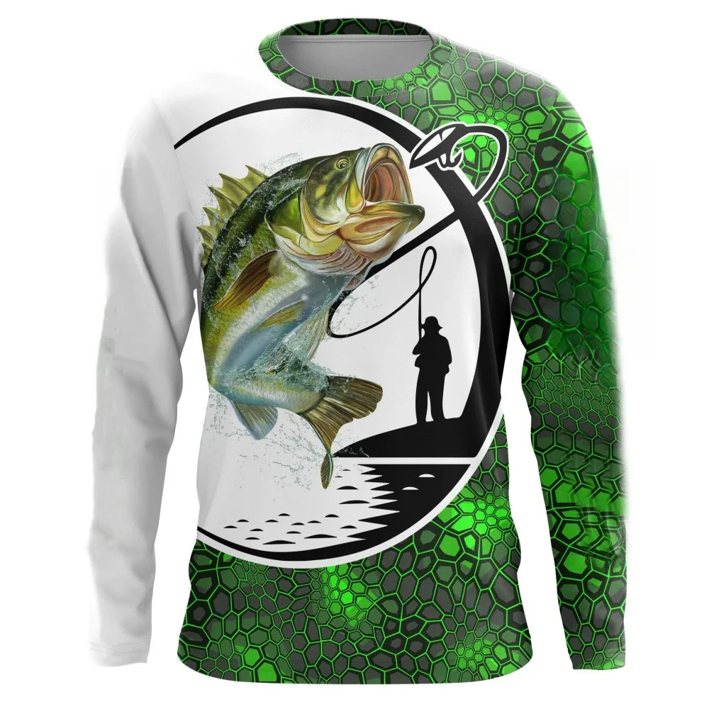 Men’s Long Sleeve Fishing T-Shirt – Autumn Streetwear | Crew Neck Pullover | Casual Outdoor Clothing - Cast And Catch
