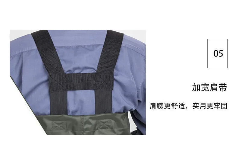 Fishing Waders Jumpsuit – Waterproof Nylon One-Piece with Boots | Fly Fishing Overalls & Hunting Suit - Cast And Catch