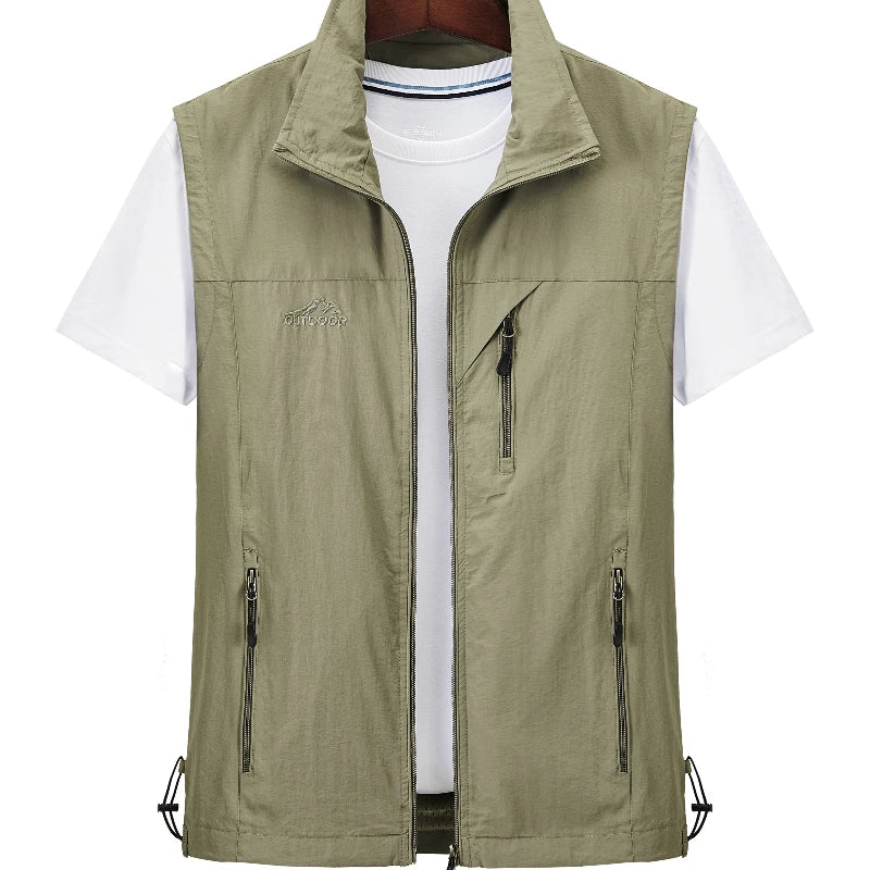 Men’s Fishing Vest – 2025 Spring/Autumn | Quick-Drying Outdoor & Leisure Vest | Photography, Fishing & Work Use | Horse Clip - Cast And Catch