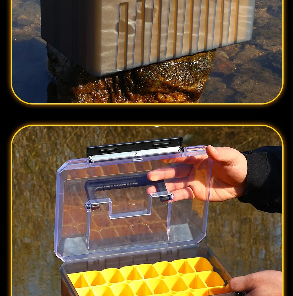 Fishing Tackle Box – Squid Jig & Metal Cast Jig Organizer | Spoon, Minnow & Hard Bait Storage | Plastic Container for Sea Fishing Tools - Cast And Catch