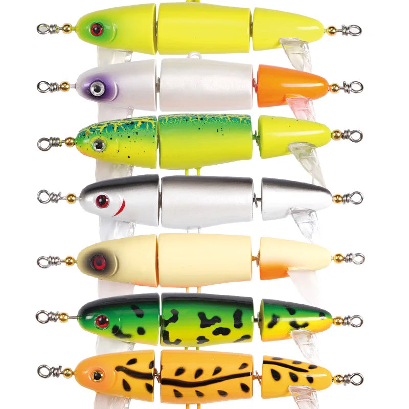 Topwater 3-Section Fishing Lure – Sea Bass Crankbait Minnow | Floating | Freshwater & Saltwater | Catfish & Pike - Cast And Catch