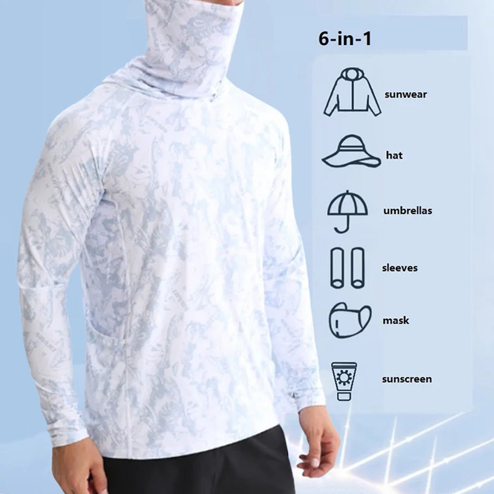 UPF50+ Fishing Shirt – Light, Thin & Breathable Hooded Rash Guard | Quick-Dry Fishing Apparel - Cast And Catch