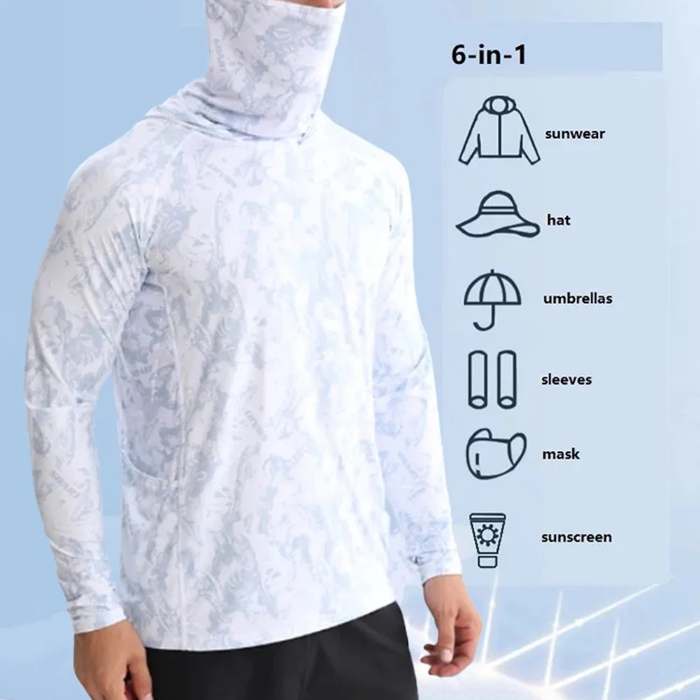 UPF50+ Fishing Shirt – Light, Thin & Breathable Hooded Rash Guard | Quick-Dry Fishing Apparel - Cast And Catch