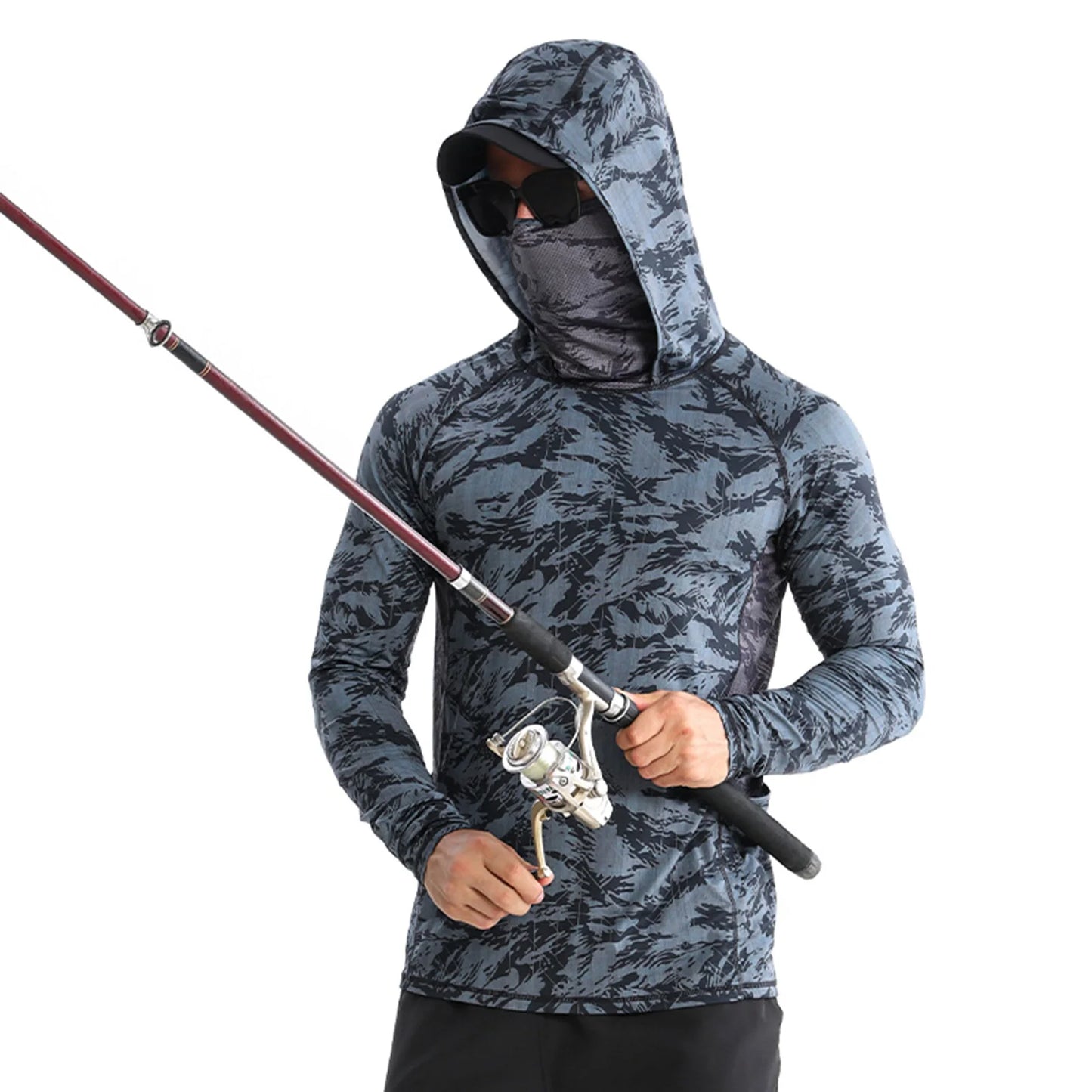 UPF50+ Fishing Shirt – Light, Thin & Breathable Hooded Rash Guard | Quick-Dry Fishing Apparel - Cast And Catch
