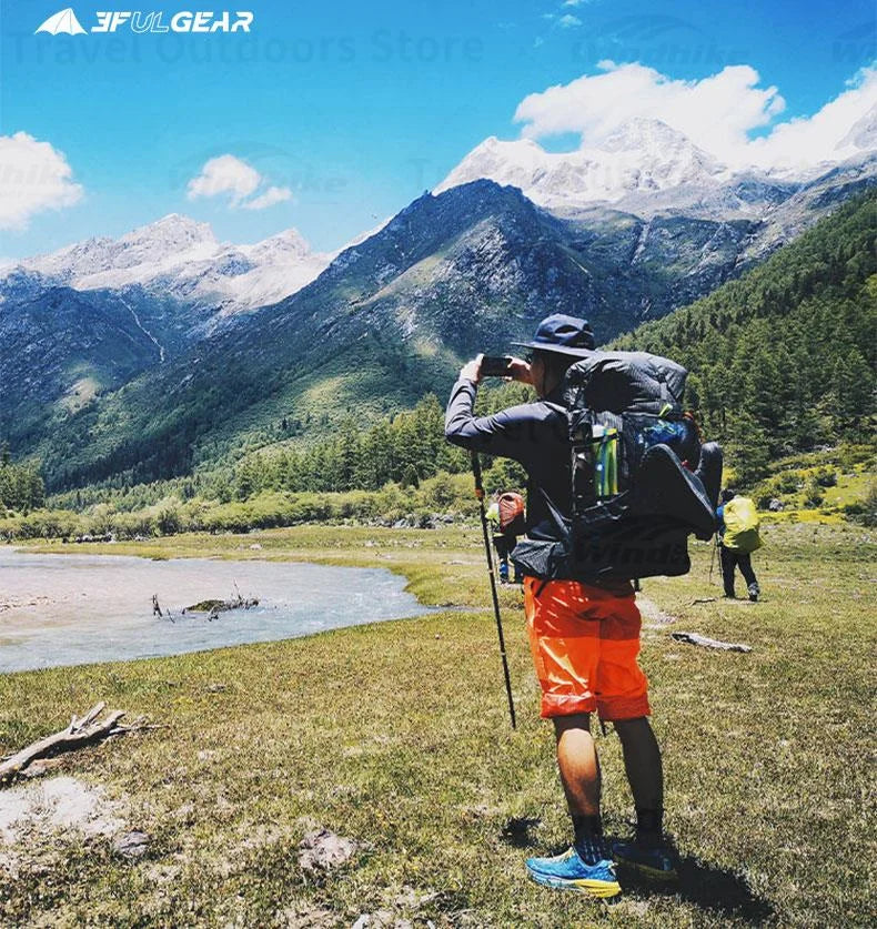 3F UL GEAR YUE Waterproof Backpack – 45+10L Ultralight | 1.1kg XPAC/UHMWPE | Rapid Adjustable, Large Capacity for Camping & Travel - Cast And Catch