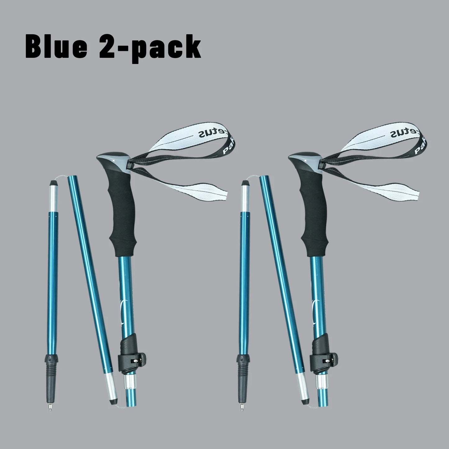 2pcs Hiking/Trekking Poles – Collapsible, Ultralight Folding Walking Sticks | For Men, Women & Seniors - Cast And Catch