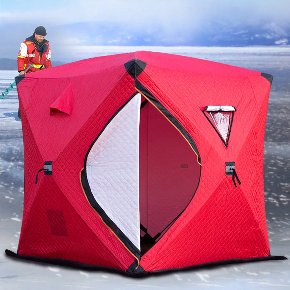 Easy Set-Up Winter Ice Fishing Tent – Portable Shelter | Waterproof & Windproof | Winter Fishing Equipment - Cast And Catch