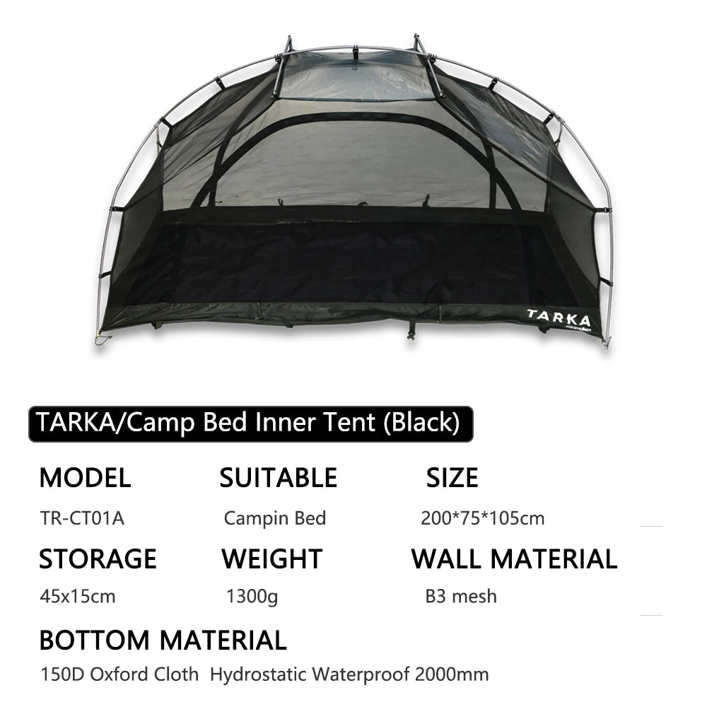 TARKA Camping Bed Inner Tent – Insect-Protection Mesh | For One Person | Summer Hiking & Wild Camping Use - Cast And Catch