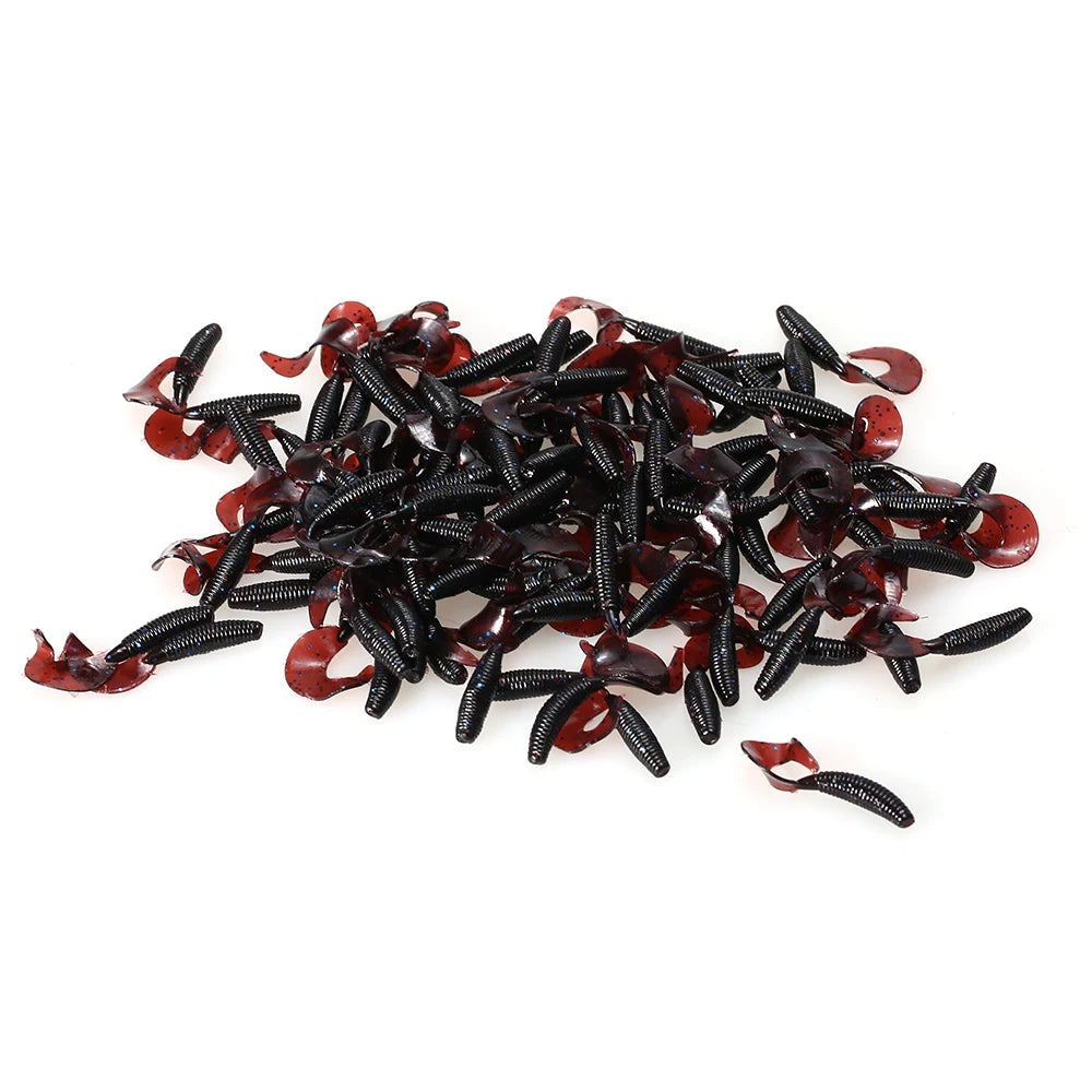 100pcs Fishing Lures – 4cm, 0.4g | Soft Silicone Baits | Wobbler Worms, Grubs & Swimbaits | Pike & Carp | Sea Fishing Accessories - Cast And Catch