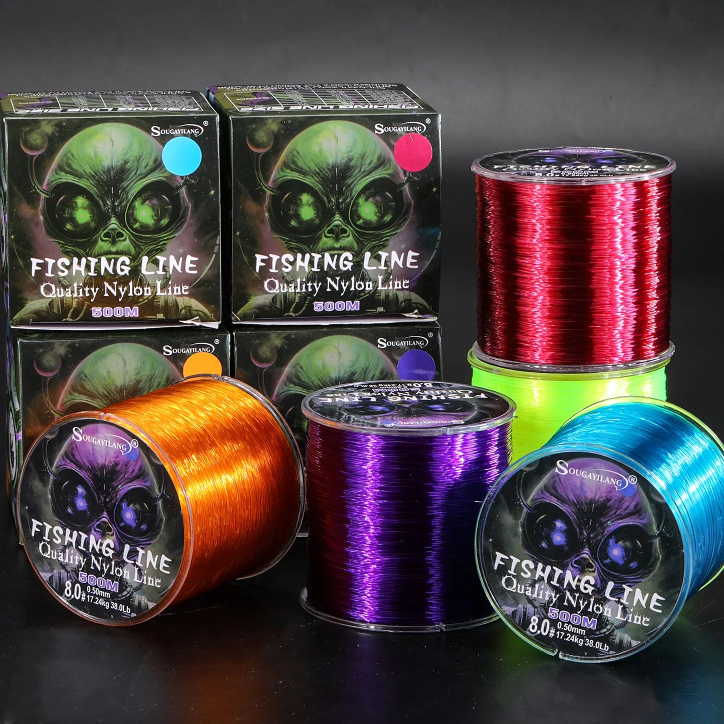 Sougayilang 500m Nylon Fishing Line – 7–38lb Max Drag | Super Strong | Japan Monofilament | Freshwater & Saltwater - Cast And Catch