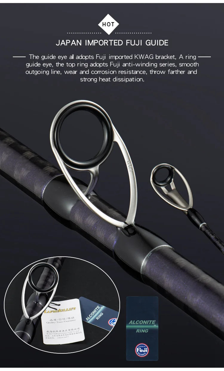 Lurekiller SurfCasting Rod – 4.2–4.5m | 545g | 46T Carbon Fiber Full X Wrap | Fuji KW Guides & Reel Seat | Bait 100–300g | Surf Gazer - Cast And Catch