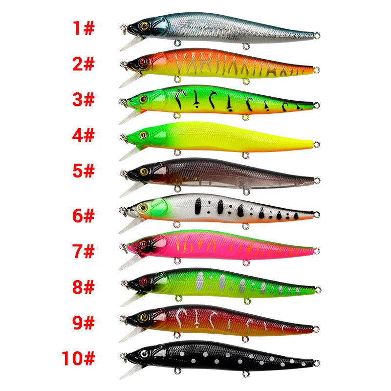 Fishing Lure – 11.5cm, 14g | Artificial Bionic Swing Hard Bait | 3D Eyes & Hooks | Carp, Bass & Pike | 5/10pcs - Cast And Catch