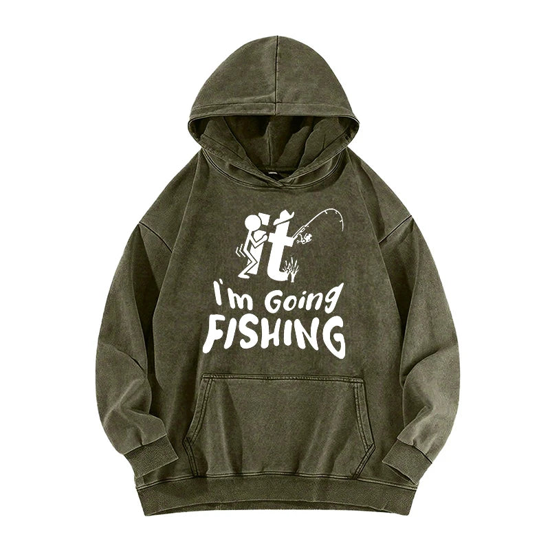 Men’s “I’m Going Fishing” Graphic Sweatshirt – Funny Gift for Anglers | Fall Long Sleeve Pullover | Fishing Life Apparel - Cast And Catch