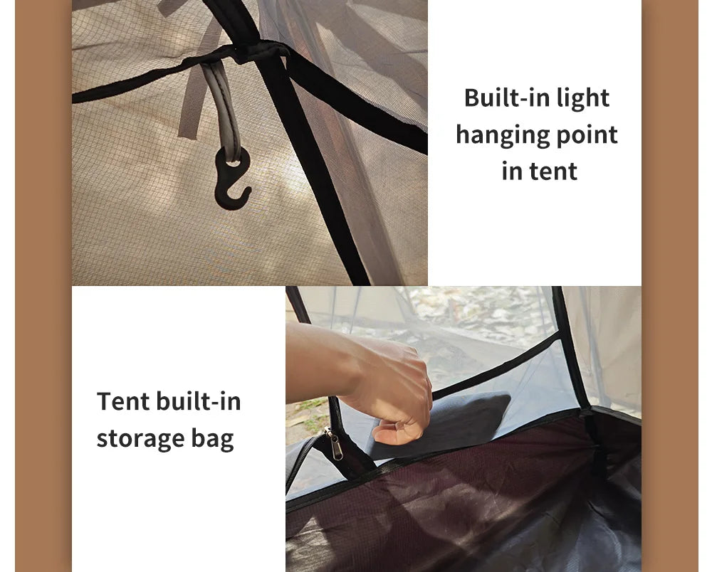 Fireproof Hot Tent – 2 Person Waterproof Dome | Stove Jack & Snow Skirt | Camping, Hiking, Hunting | 4-Season Winter Use - Cast And Catch