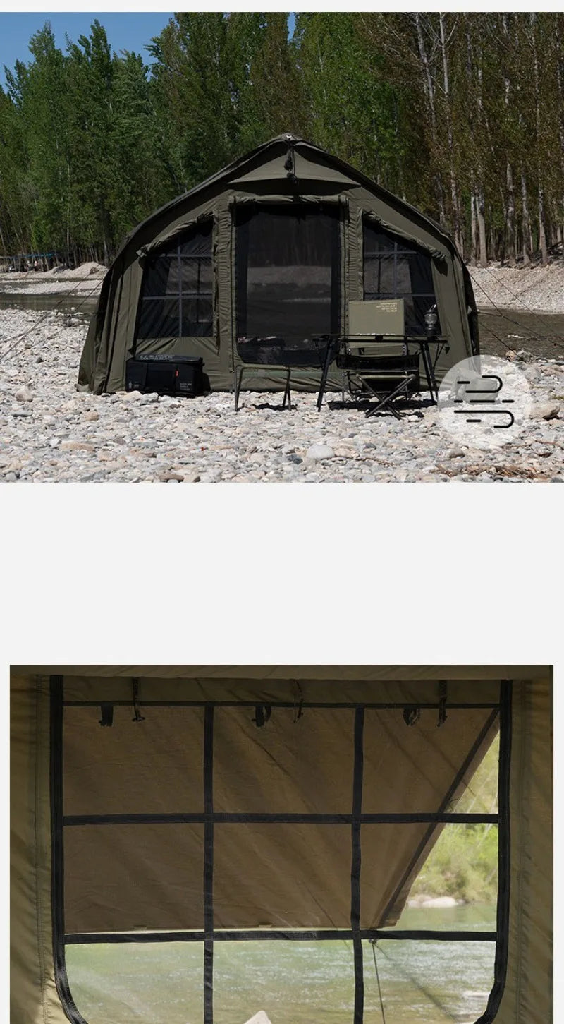 8㎡ Fully Automatic Inflatable Camping Tent – Outdoor Use | Sun Protection, Rainproof & Portable | Ventilated & Bright Interior - Cast And Catch