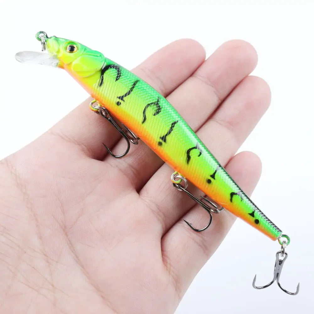 Fishing Lure – 11.5cm, 14g | Artificial Bionic Swing Hard Bait | 3D Eyes & Hooks | Carp, Bass & Pike | 5/10pcs - Cast And Catch