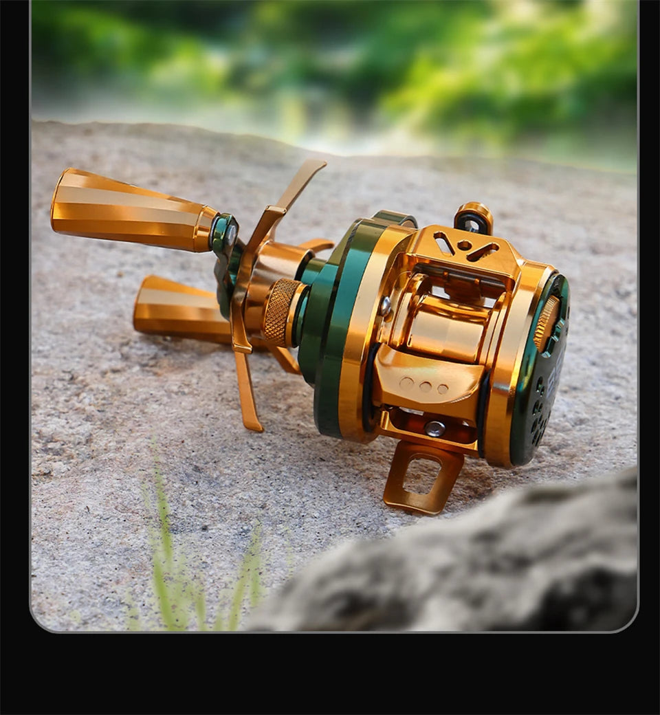 (LEFT-HANDED ONLY) Micro Baitcasting Reel – CNC Aluminum | 157g | 4kg Drag | 12+1 Bearings | 4.8g Spool | Ultralight & Saltwater-Proof BFS - Cast And Catch