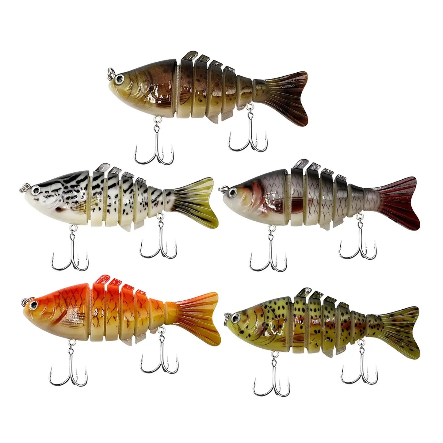 Swimming Fishing Lures – Slow-Sinking Hard Bait | Metal Hooks | Swimbait for Lake | Bluegill, Catfish, Pike & Walleye - Cast And Catch