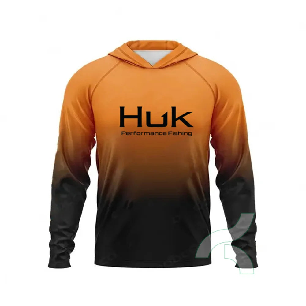HUK Fishing Hooded Shirt – UPF50+ | Long Sleeve | Breathable & Quick-Dry | Sun Protection Fishing Apparel - Cast And Catch