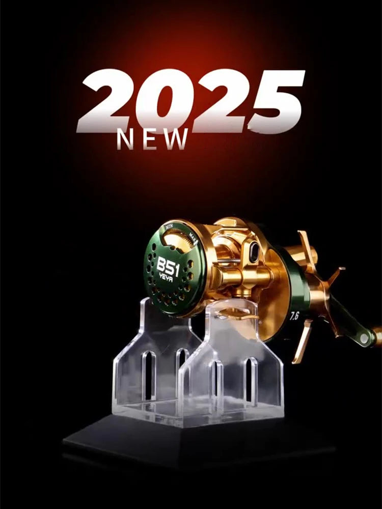 (LEFT-HANDED ONLY) Micro Baitcasting Reel – CNC Aluminum | 157g | 4kg Drag | 12+1 Bearings | 4.8g Spool | Ultralight & Saltwater-Proof BFS - Cast And Catch