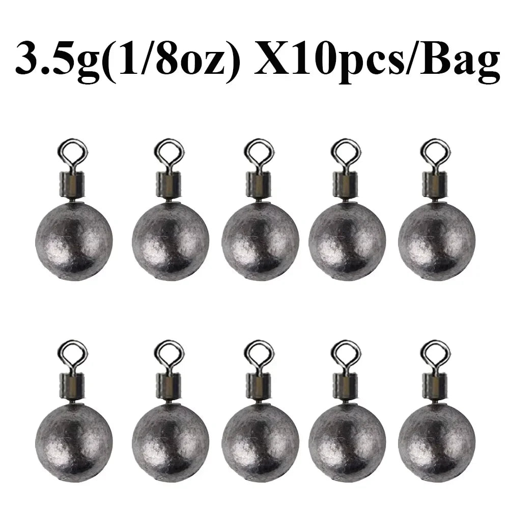 10pcs Fishing Weights/Sinkers – 3.5g, 5g, 7g, 10g, 14g, 20g | Carp Fishing Tackle & Accessories - Cast And Catch