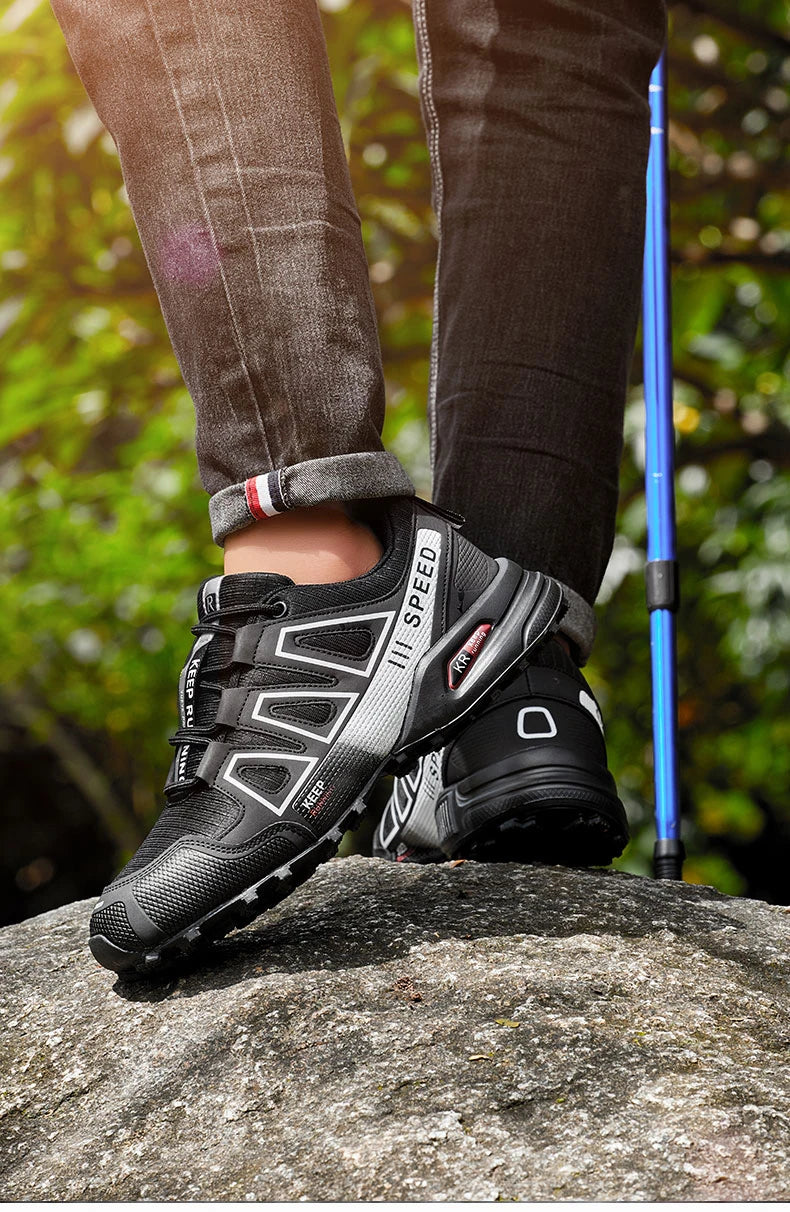 Men’s Hiking Shoes – Outdoor Rubber Sole | Non-Slip, Lightweight & Comfortable | Tactical Training & Travel Sports Shoes - Cast And Catch