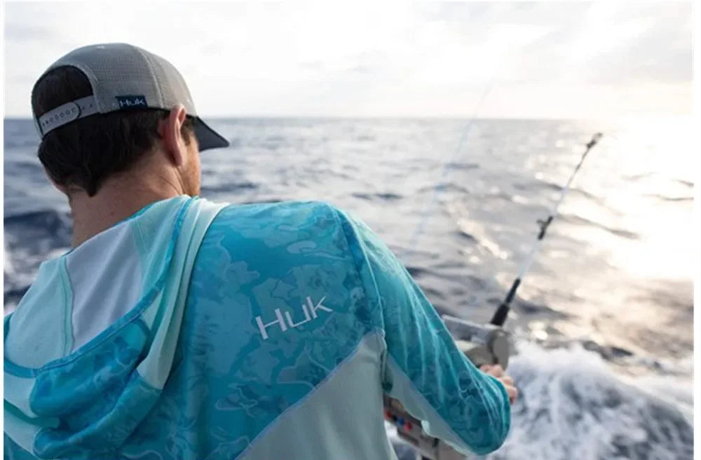 HUK Long Sleeve Fishing Shirt – UV Protection UPF50 | Men’s Outdoor Summer Jersey | Breathable Performance Fishing Clothing - Cast And Catch