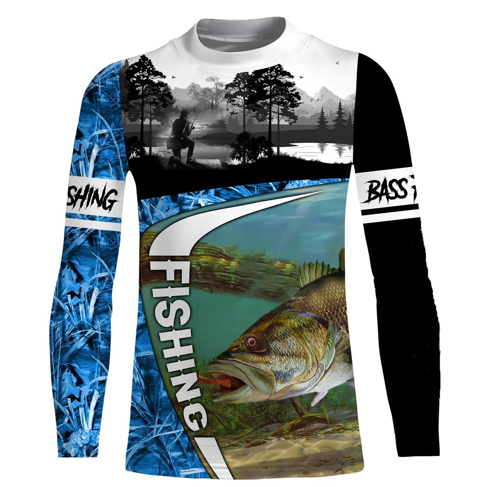 Men’s Long Sleeve Fishing T-Shirt – Autumn Streetwear | Crew Neck Pullover | Casual Outdoor Clothing - Cast And Catch