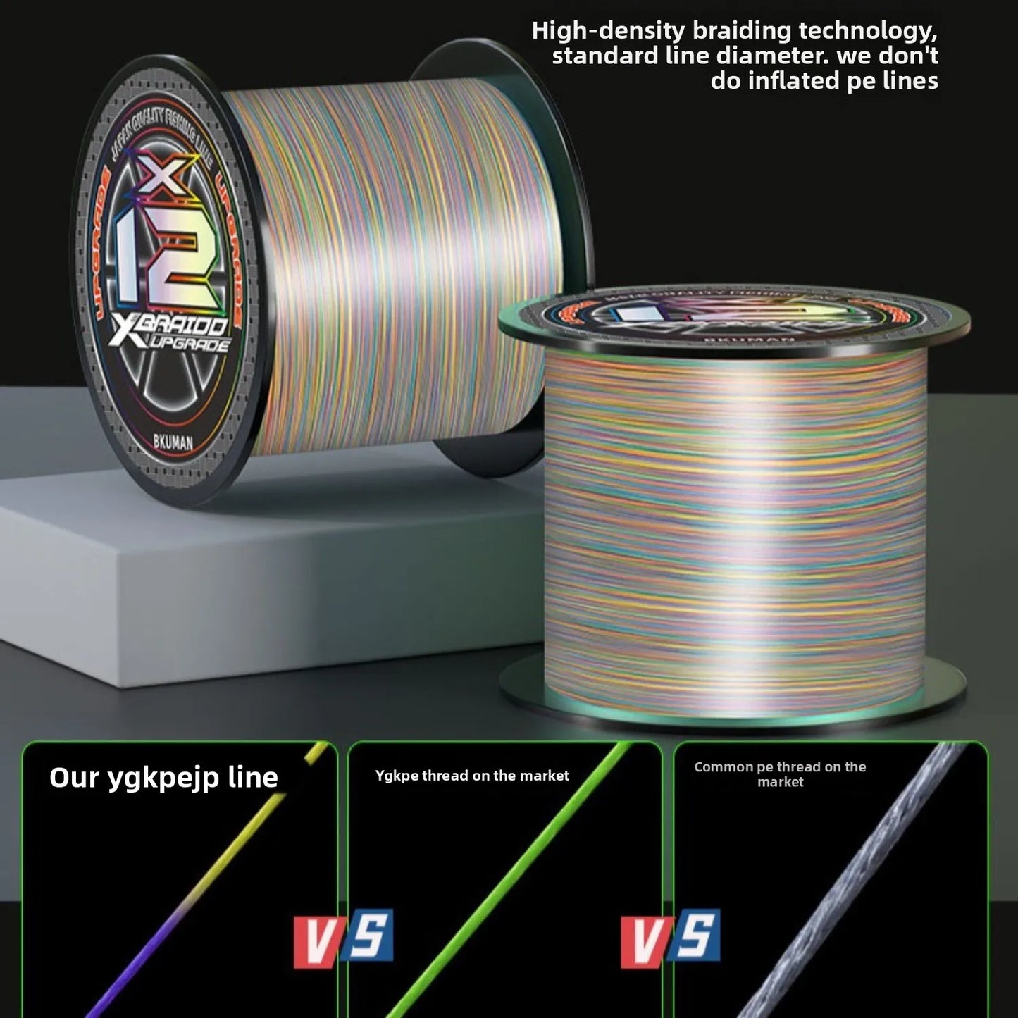 300/500m 12-Color PE Fishing Line – Main/Sub Line | Sea Rod Use | Super Strong Pull - Cast And Catch