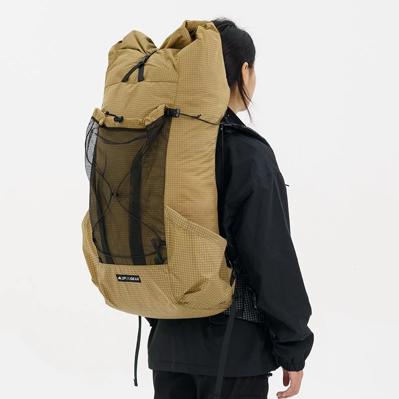 3F UL GEAR TianShan Backpack – 35+10L Ultralight | 70D/210D Dyneema | Large Capacity, Waterproof | Outdoor Camping, Hiking & Climbing - Cast And Catch