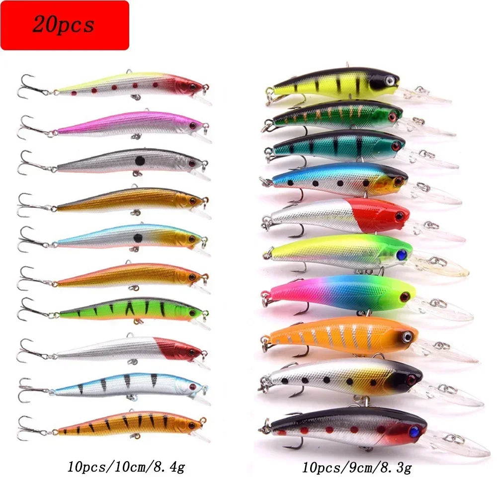 Fishing Lure Set – Mini Hard Bait Minnow | Floating Swing Crankbait | Bionic/Wobbler Artificial Lures - Cast And Catch