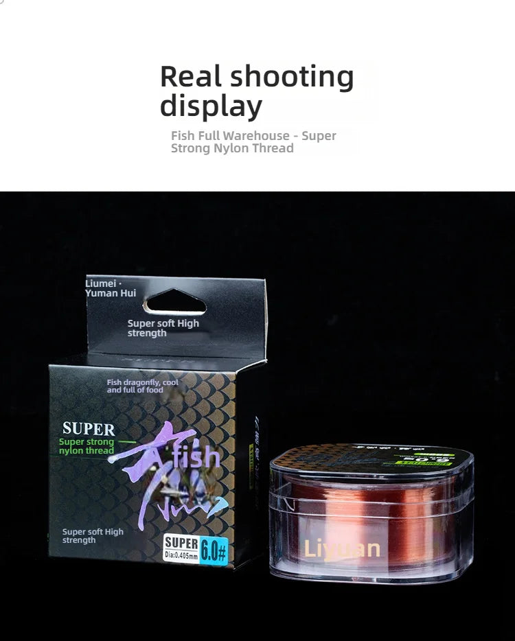 300M Nylon Fishing Line – 0.4–1.0mm | High Strength & Abrasion-Resistant | Clear/Invisible | Freshwater & Saltwater - Cast And Catch