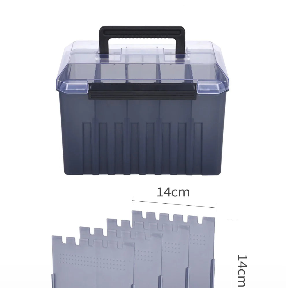 Fishing Tackle Box – Squid Jig & Metal Cast Jig Organizer | Spoon, Minnow & Hard Bait Storage | Plastic Container for Sea Fishing Tools - Cast And Catch