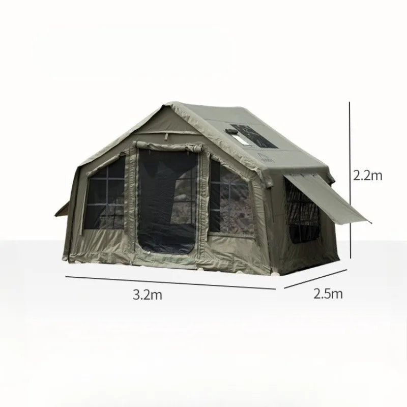 8㎡ Fully Automatic Inflatable Camping Tent – Outdoor Use | Sun Protection, Rainproof & Portable | Ventilated & Bright Interior - Cast And Catch