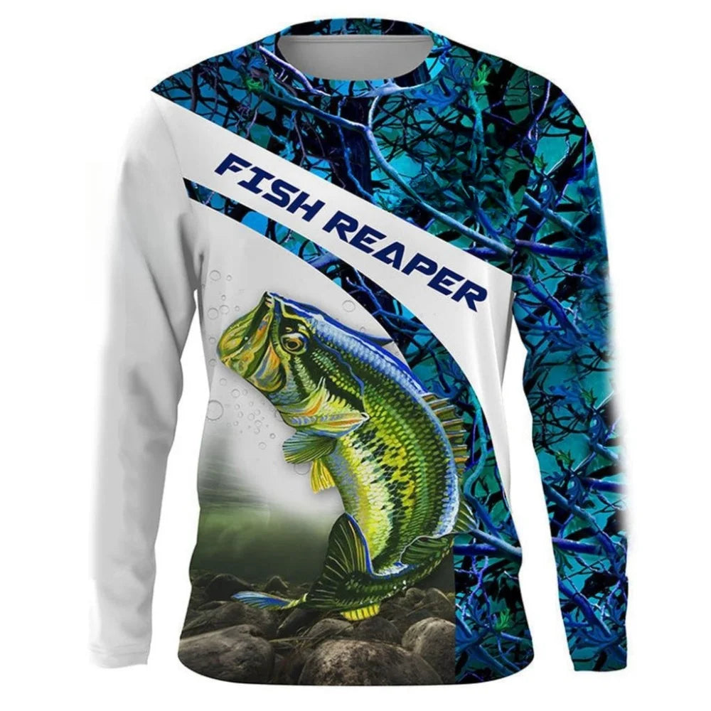 Men’s Long Sleeve Fishing T-Shirt – Autumn Streetwear | Crew Neck Pullover | Casual Outdoor Clothing - Cast And Catch