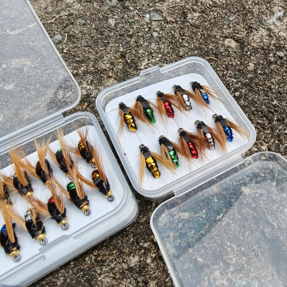 Fly Fishing Lure Set – 10/30/50pcs Handmade Flies | Assorted Artificial Bait with Sharp Hooks for Bass, Trout & Salmon - Cast And Catch