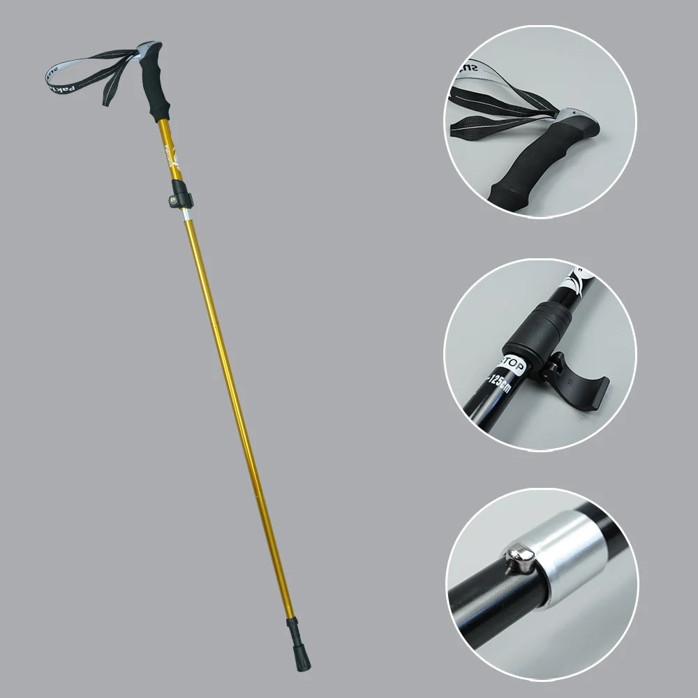 2pcs Hiking/Trekking Poles – Collapsible, Ultralight Folding Walking Sticks | For Men, Women & Seniors - Cast And Catch
